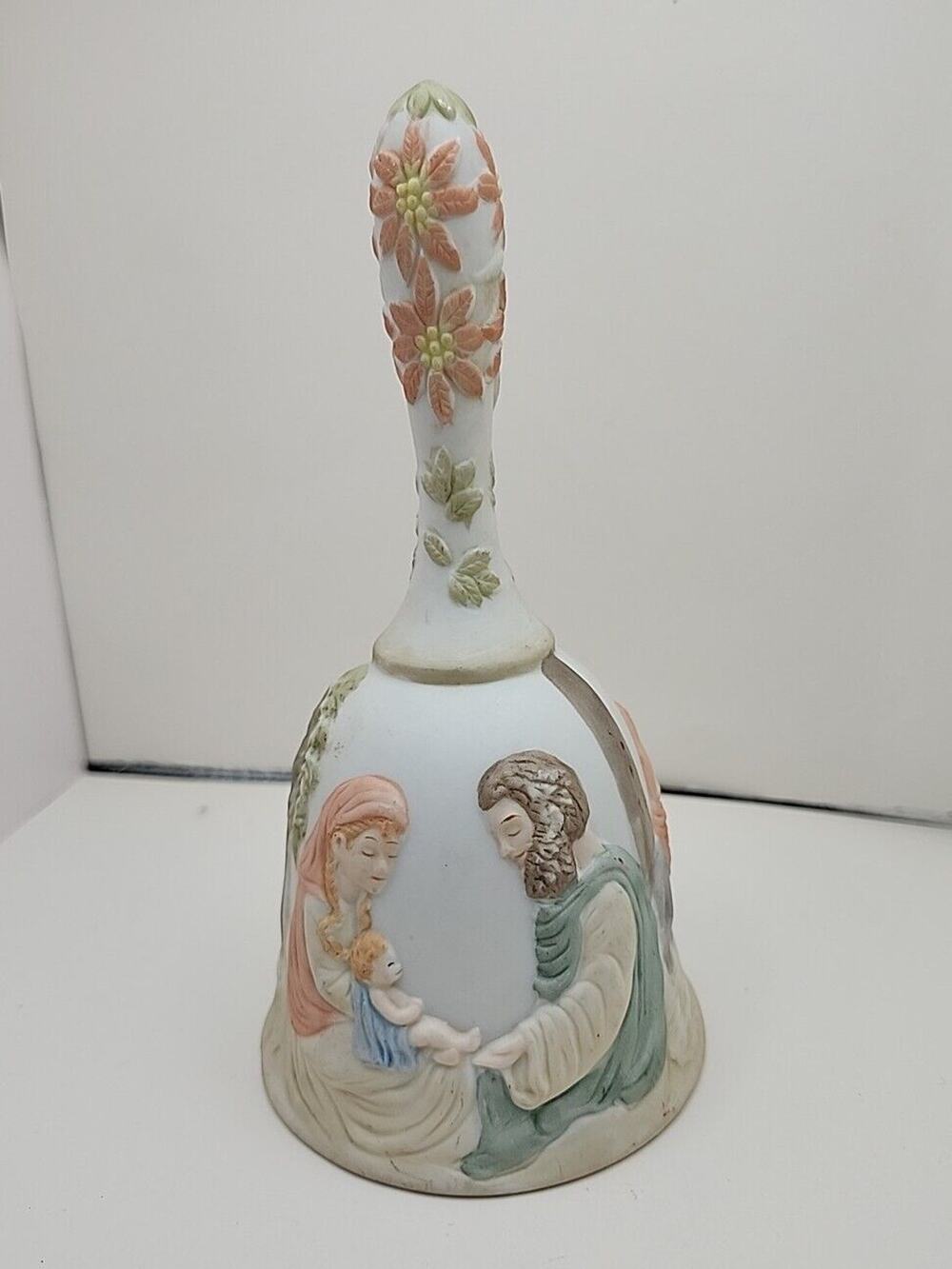 Vtg 1982 Lefton China Porcelain Nativity Bell Geo Z Christopher Collection 03431